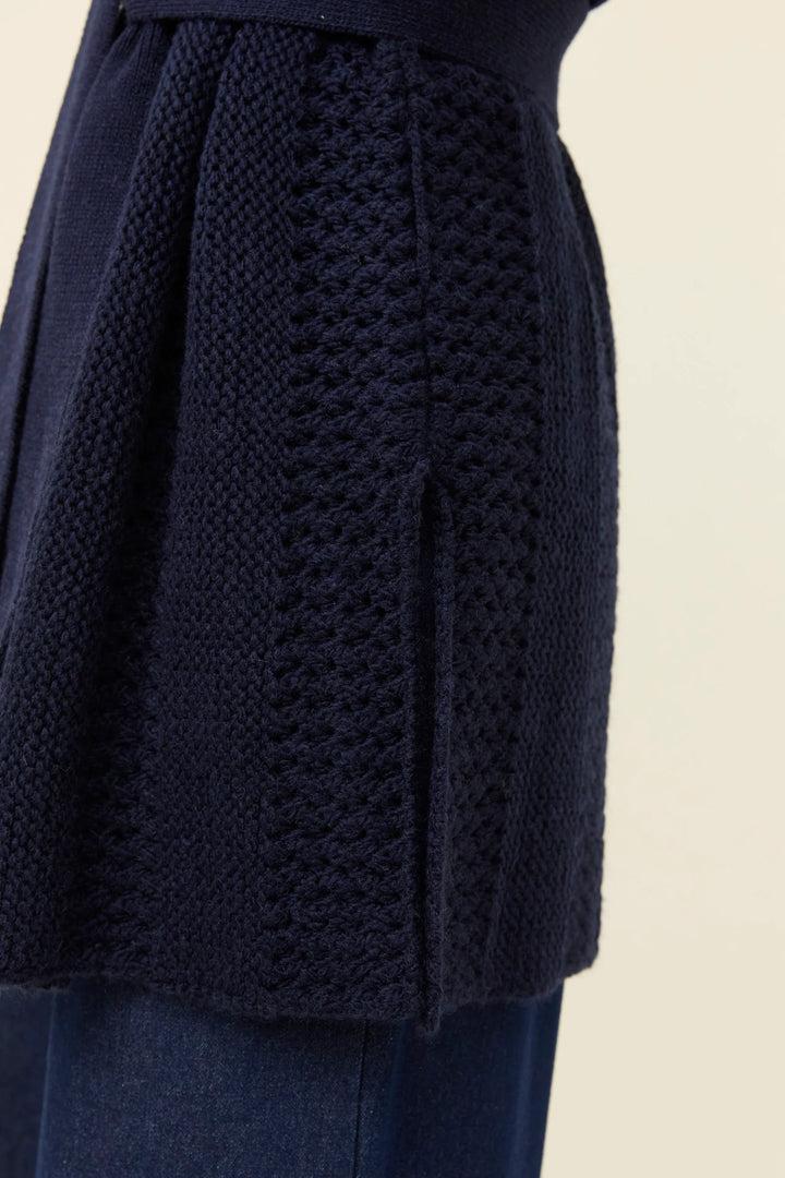 Luna Relaxed Knit Vest - One Size - Navy