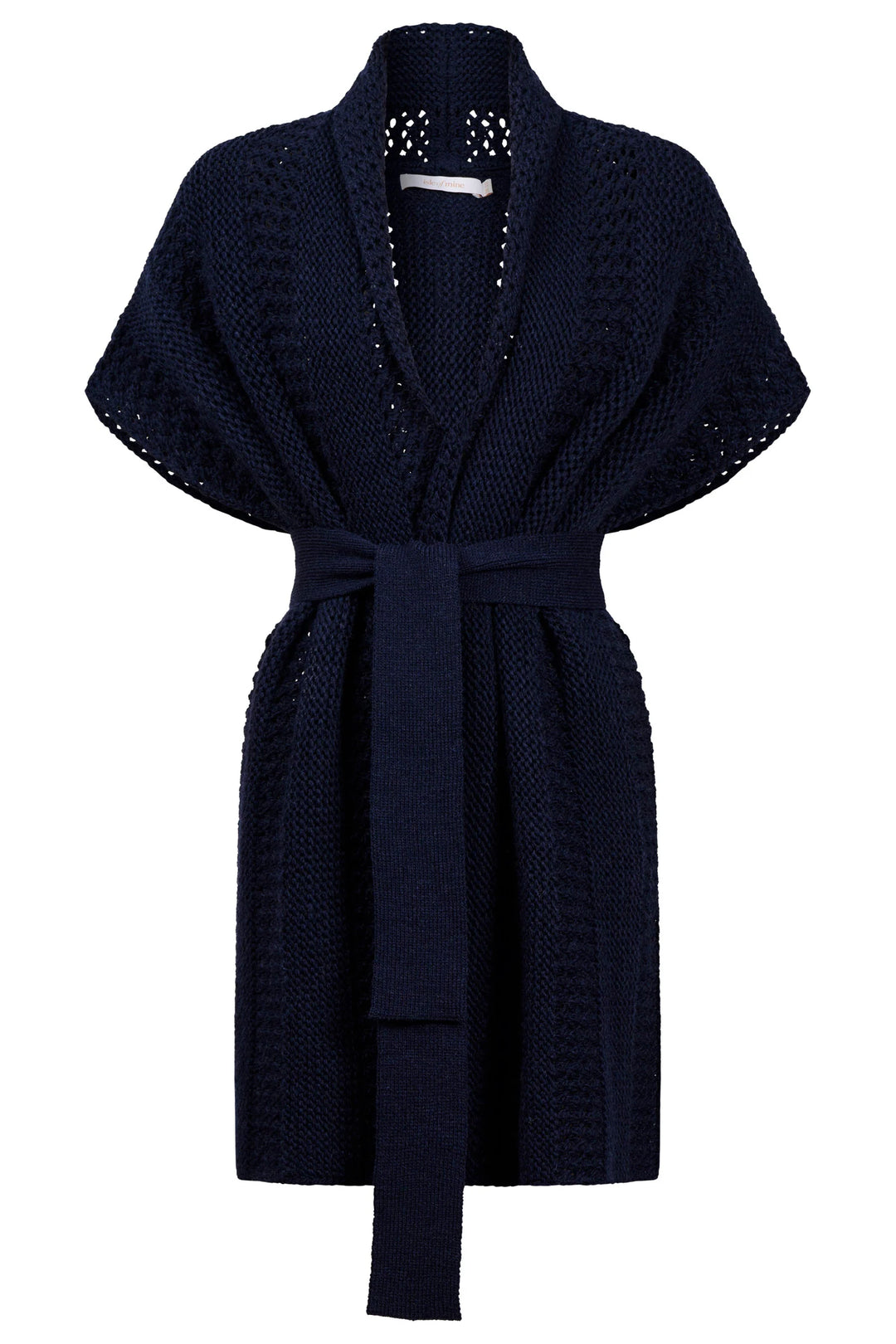 Luna Relaxed Knit Vest - One Size - Navy