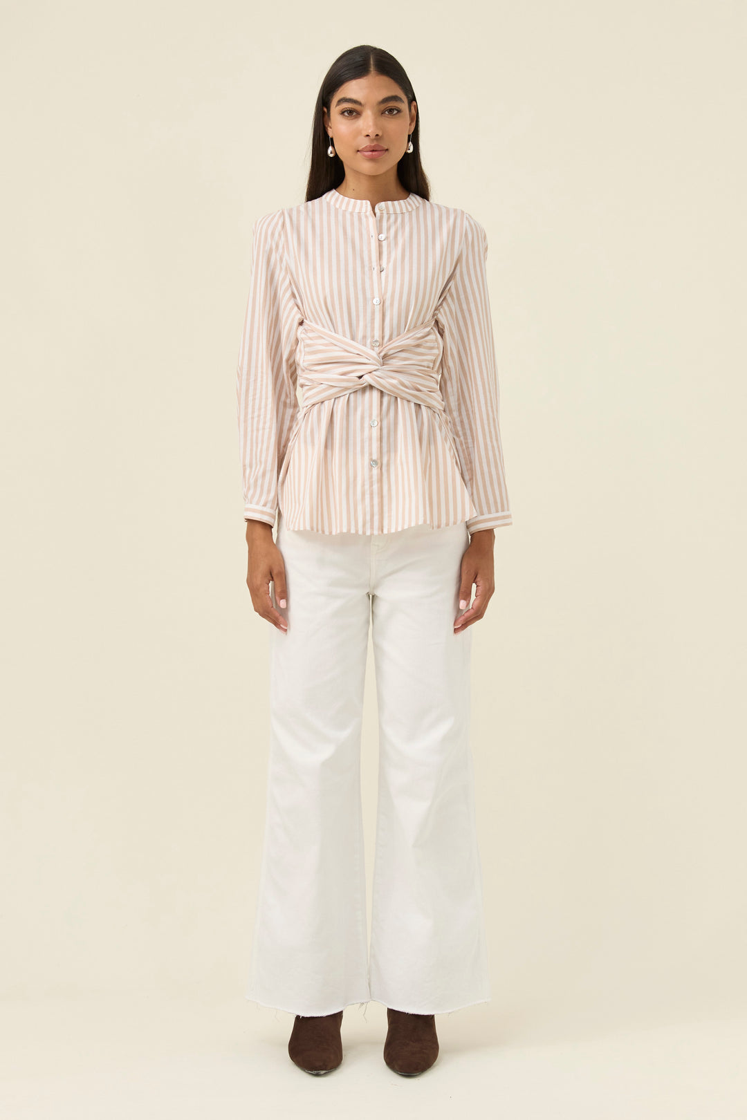 Quinn Wrap Shirt - Stone