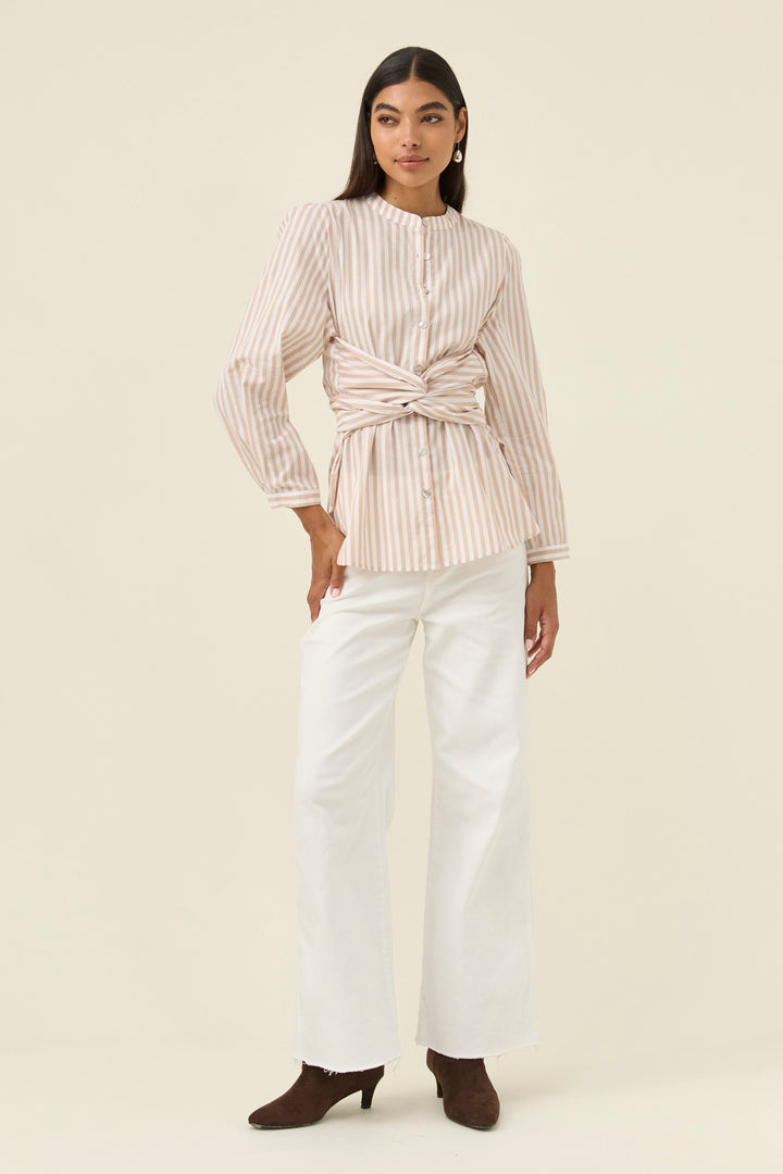 Quinn Wrap Shirt - Stone