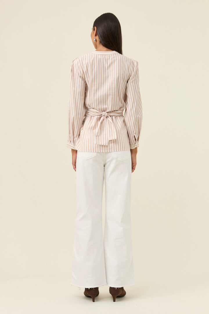 Quinn Wrap Shirt - Stone