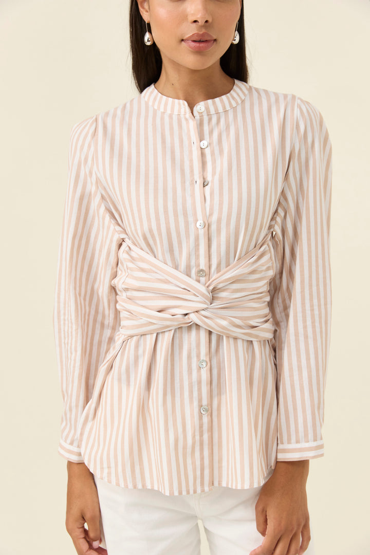 Quinn Wrap Shirt - Stone