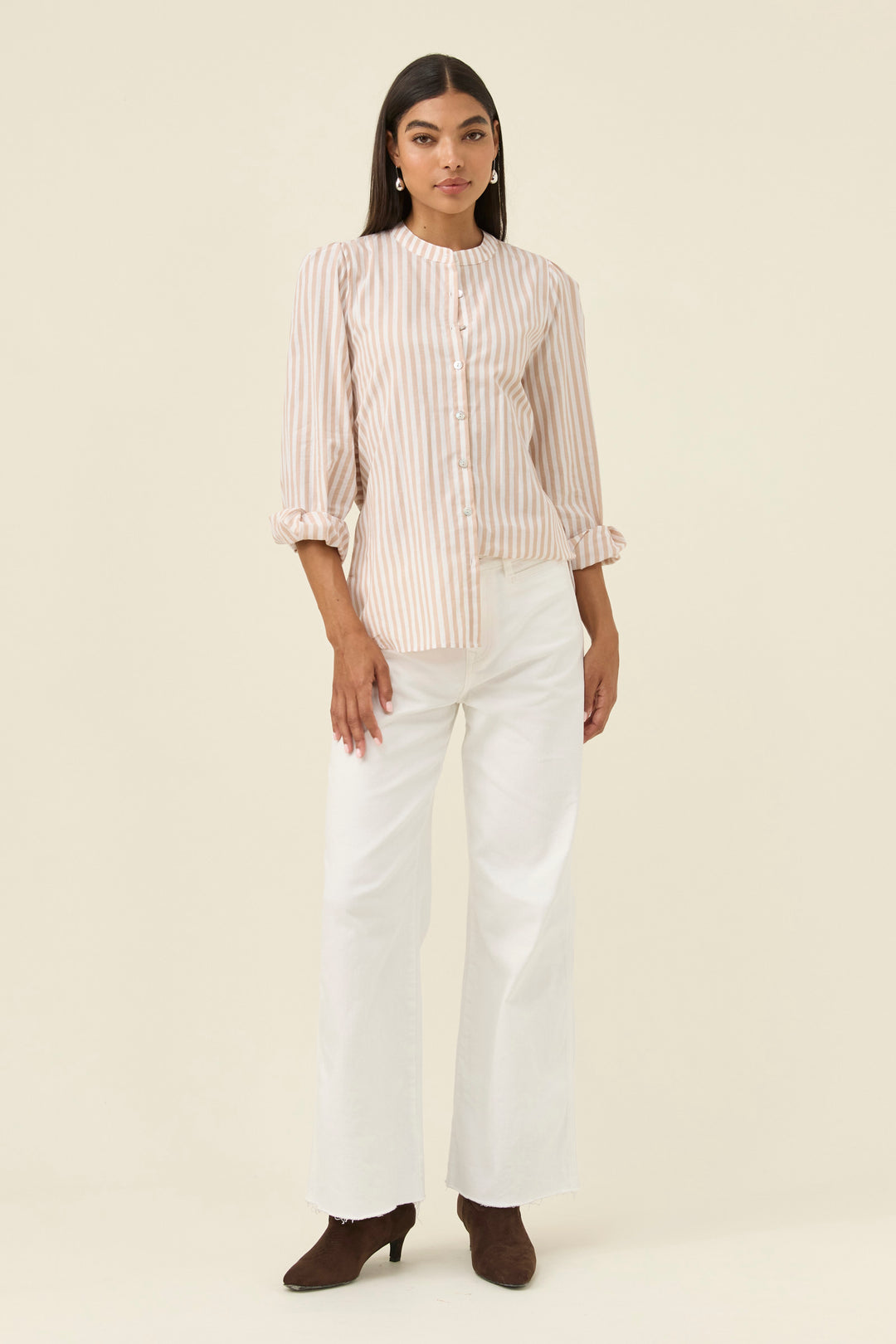 Quinn Wrap Shirt - Stone