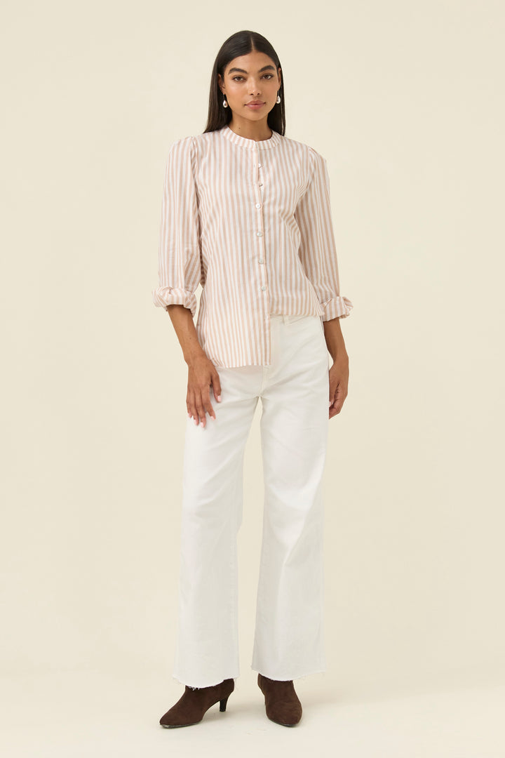 Quinn Wrap Shirt - Stone