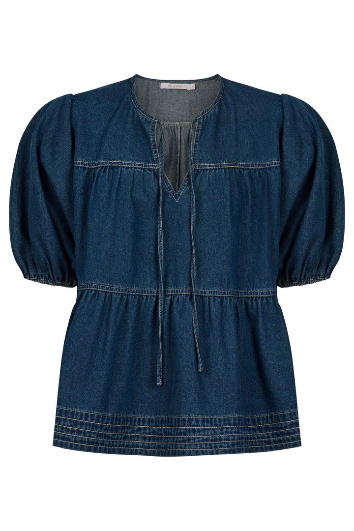 Preston Tie Top - Deep Blue