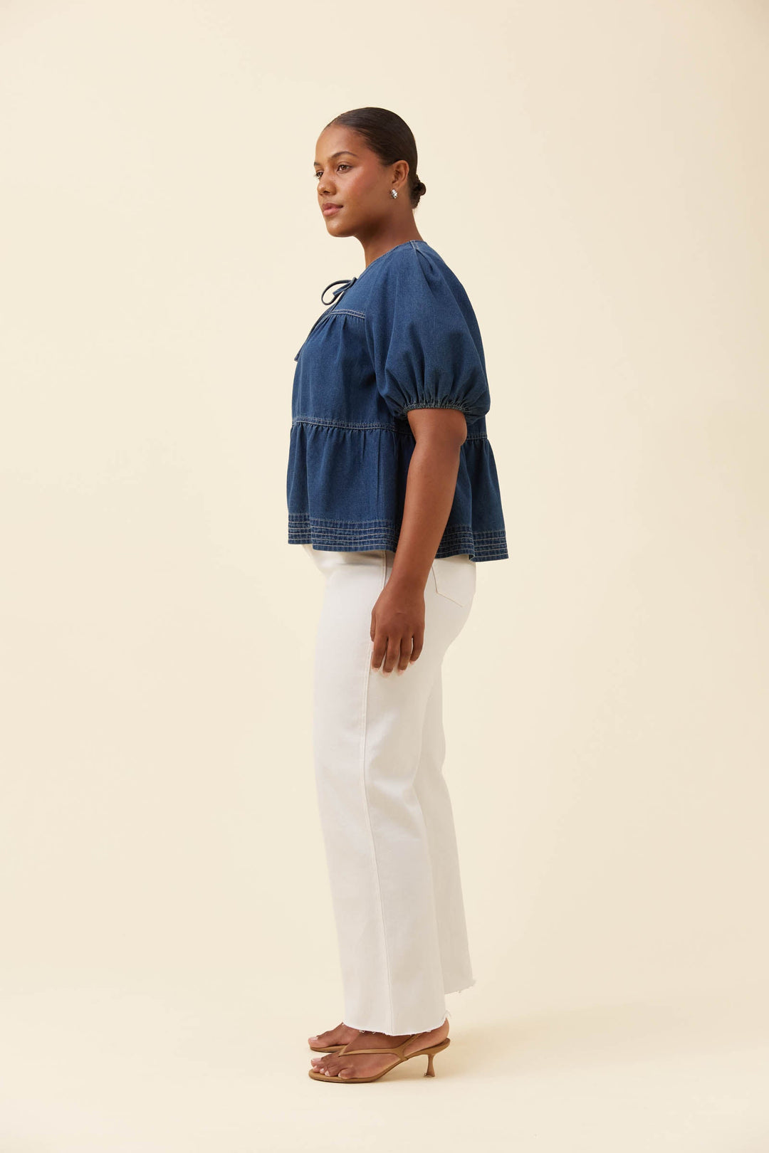 Preston Tie Top - Deep Blue