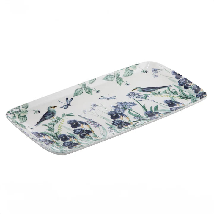 Iris Garden Rectangle Platter