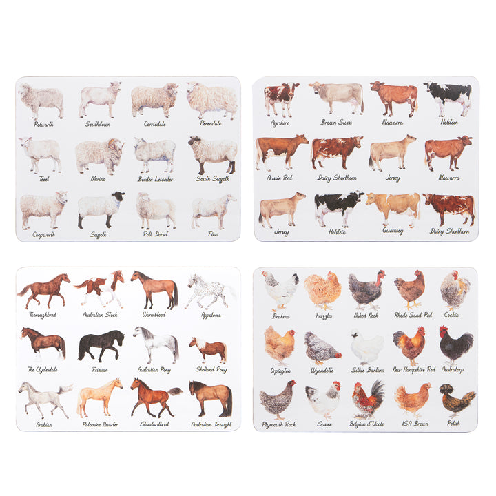 Ashdene Best In Breed 4pk Assorted Placemats