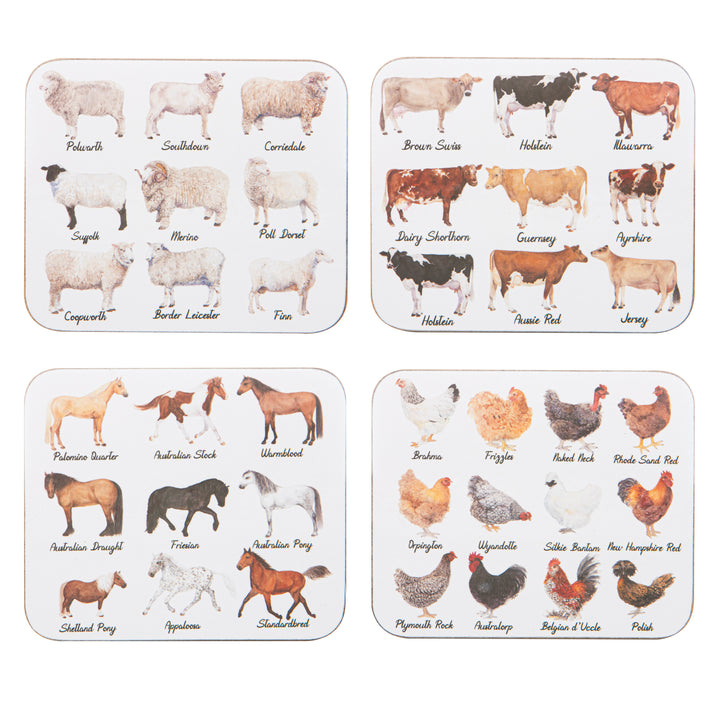 Ashdene Best in Breed 4pk Assorted Coasters