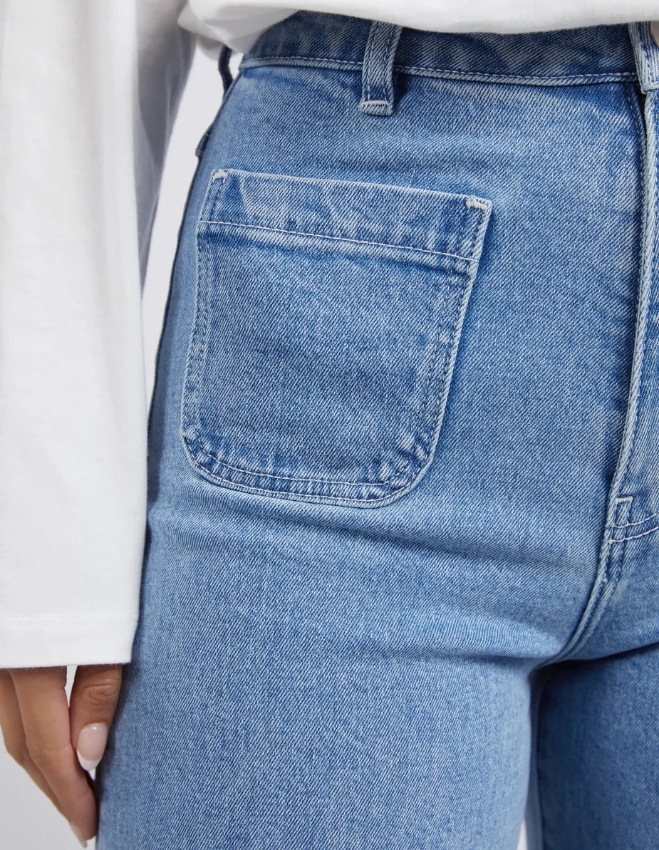Sarah Wide Leg Jean - Light Blue