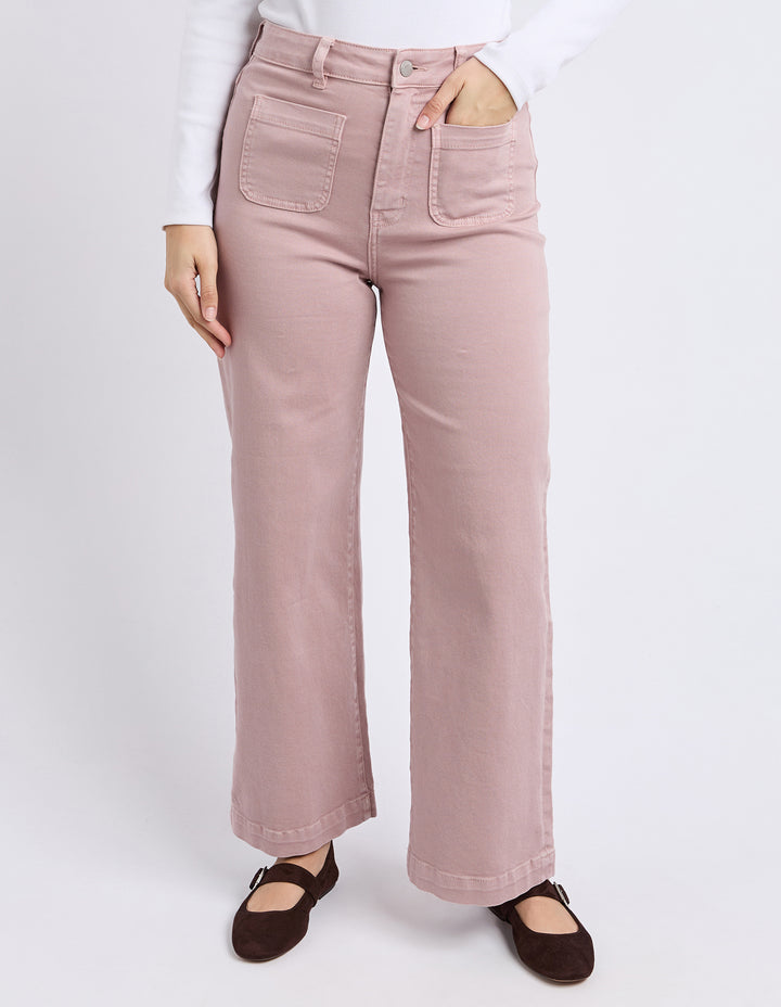 Foxwood Sarah Wide Leg Jean - Woodrose