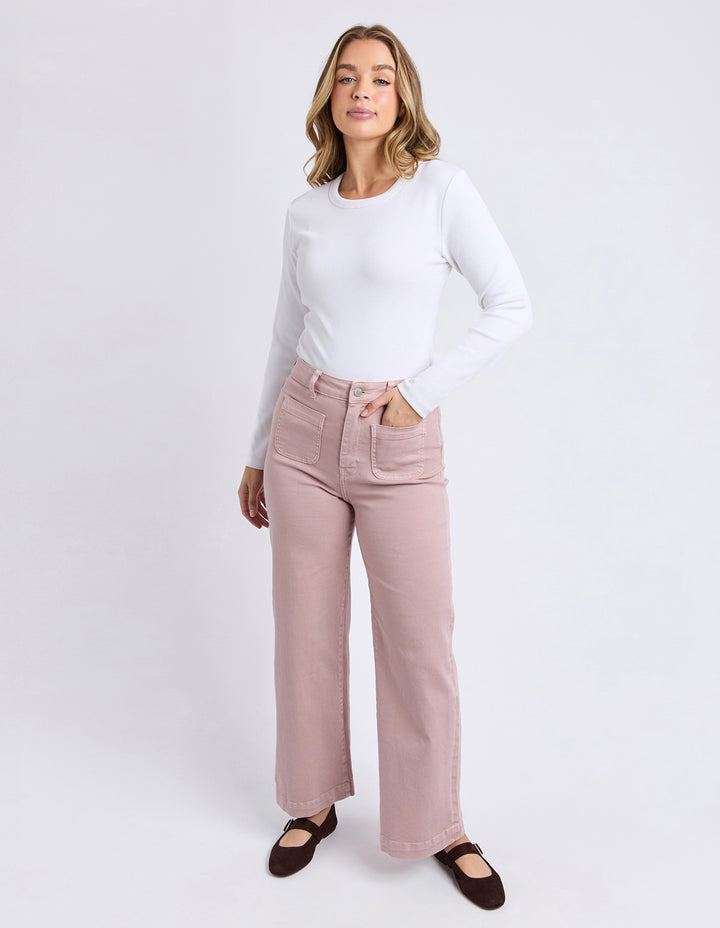 Foxwood Sarah Wide Leg Jean - Woodrose