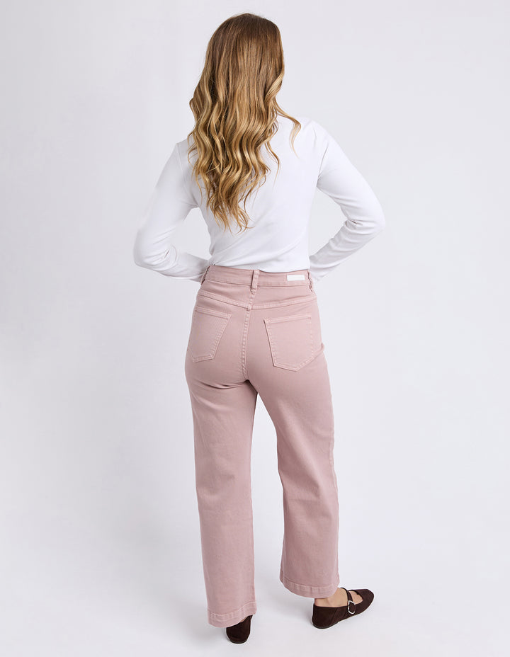 Foxwood Sarah Wide Leg Jean - Woodrose