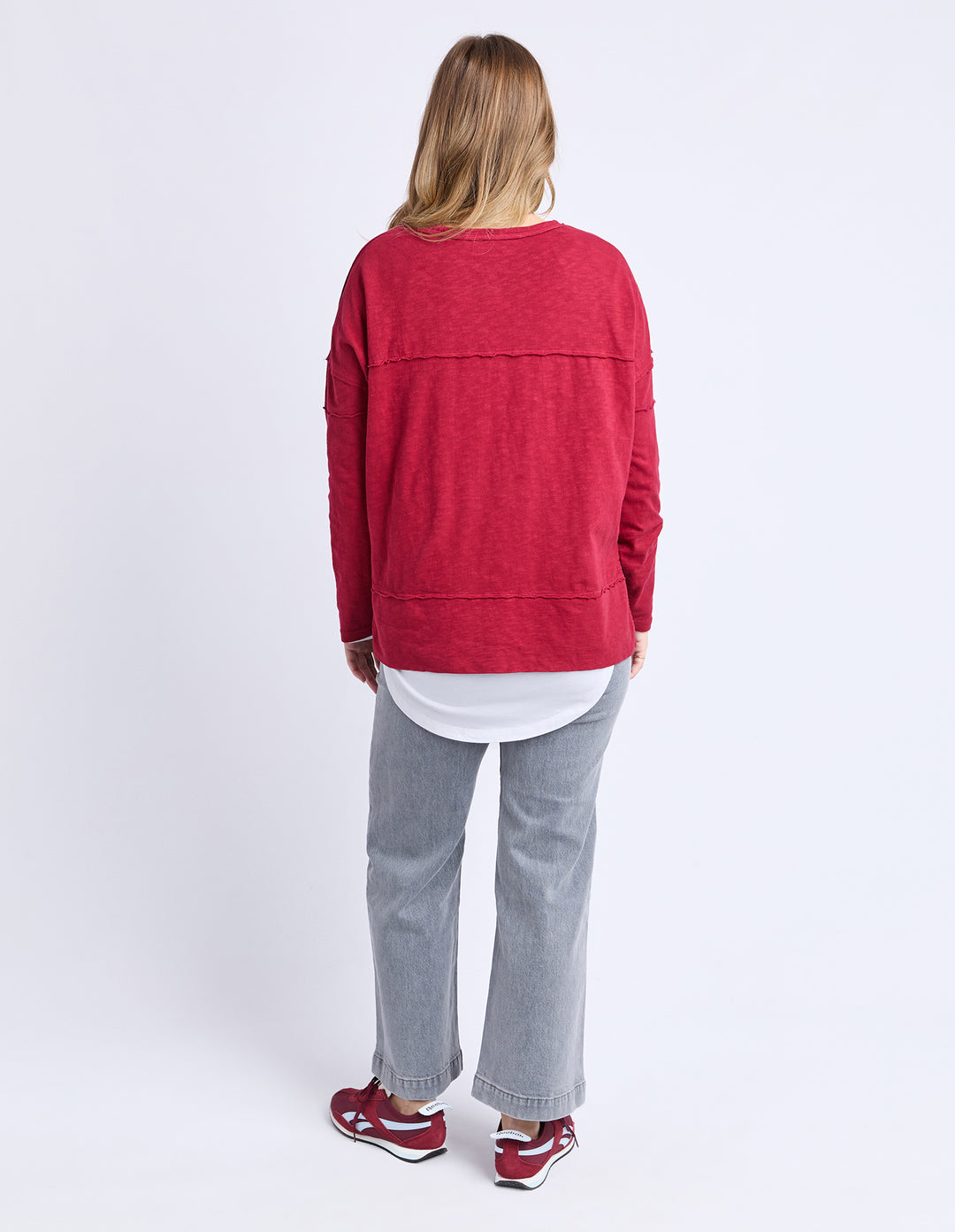 Foxwood Jayne Throw On Top - Rhubarb