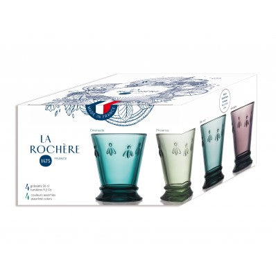 La Rochere Bee Tumblers Coloured 260ml  (Set of 4)