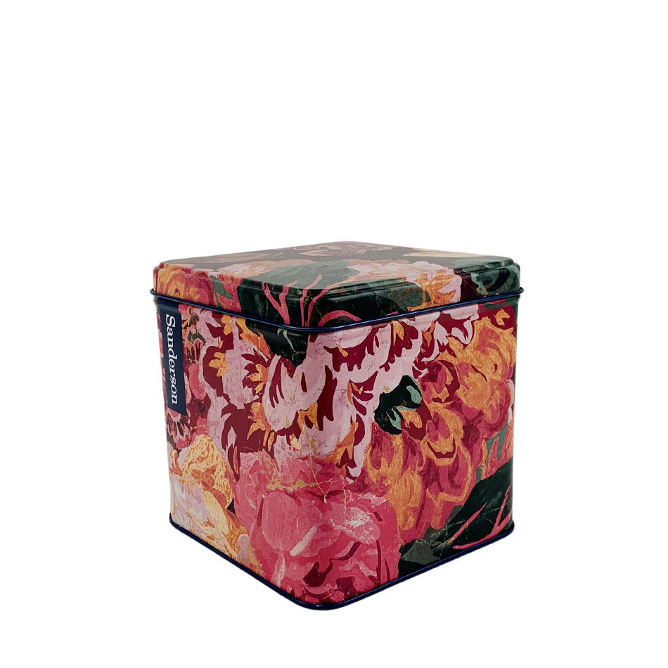 Sanderson Rose & Peony Square Cannister Tin