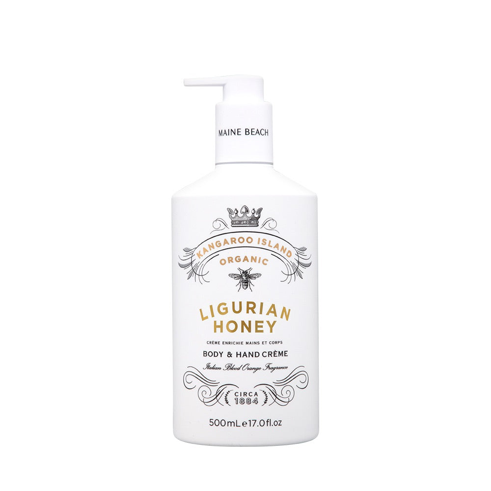 Organic Ligurian Honey Hand & Body 500ml Combo