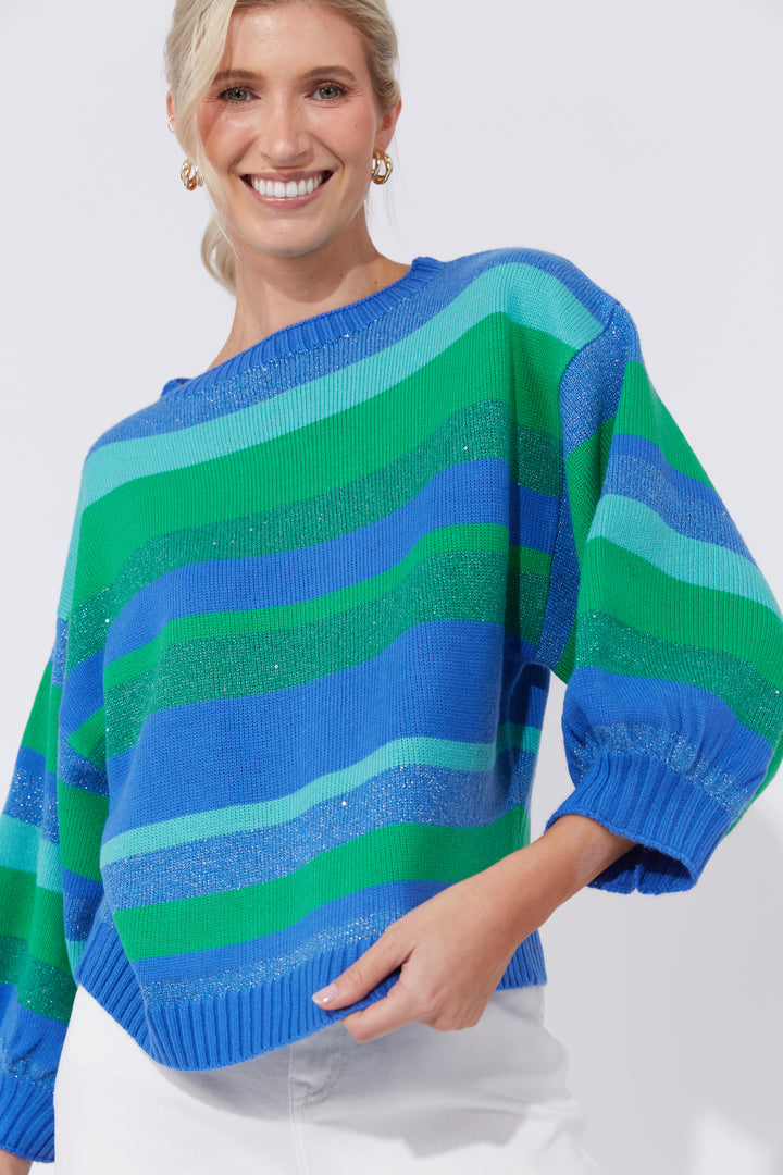 Yuma Jumper - Blue / Oasis