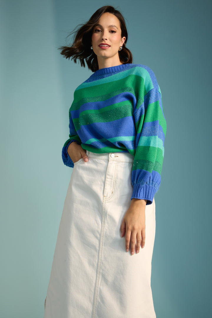 Yuma Jumper - Blue / Oasis