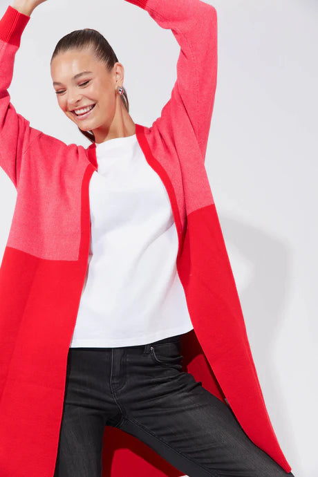 Cyprus Cardigan OSFA - Chilli / Pink