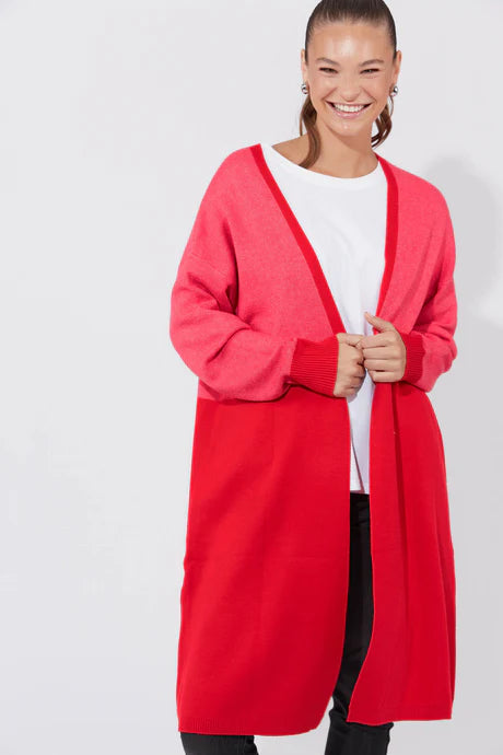 Cyprus Cardigan OSFA - Chilli / Pink