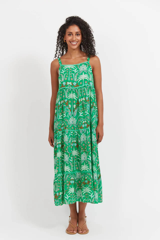 Haiti Tank Maxi Dress - Palms