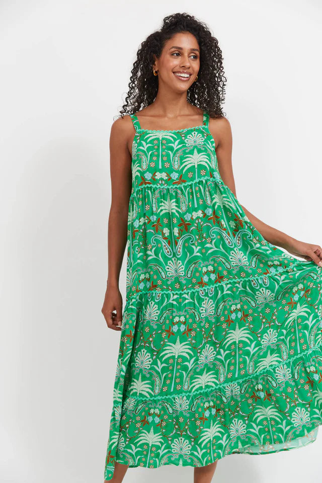 Haiti Tank Maxi Dress - Palms