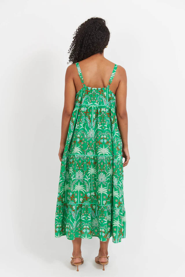 Haiti Tank Maxi Dress - Palms