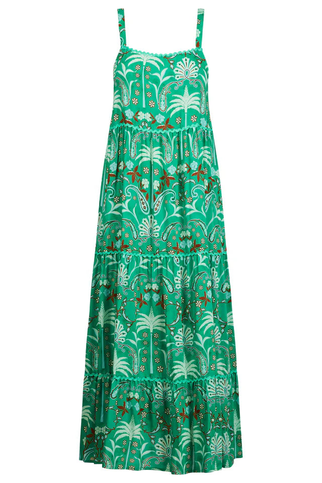 Haiti Tank Maxi Dress - Palms