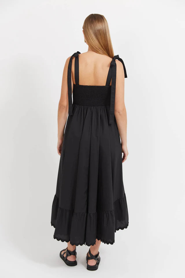 Brasilia Tie Maxi Dress - Black