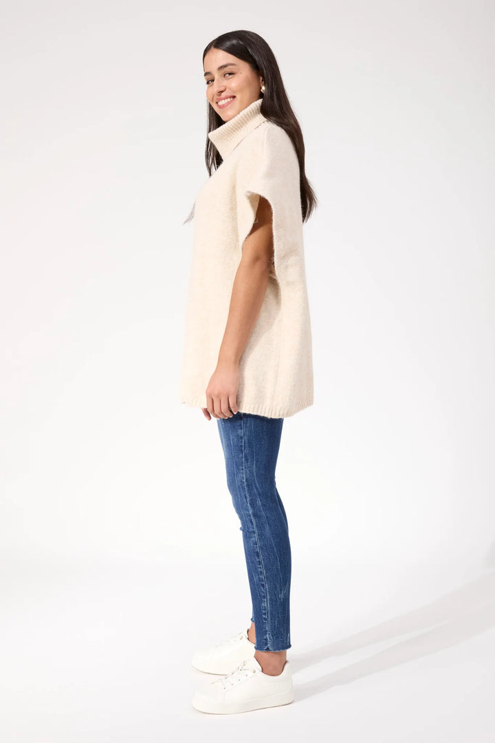 Valenza Knit Poncho OSFA- Natural