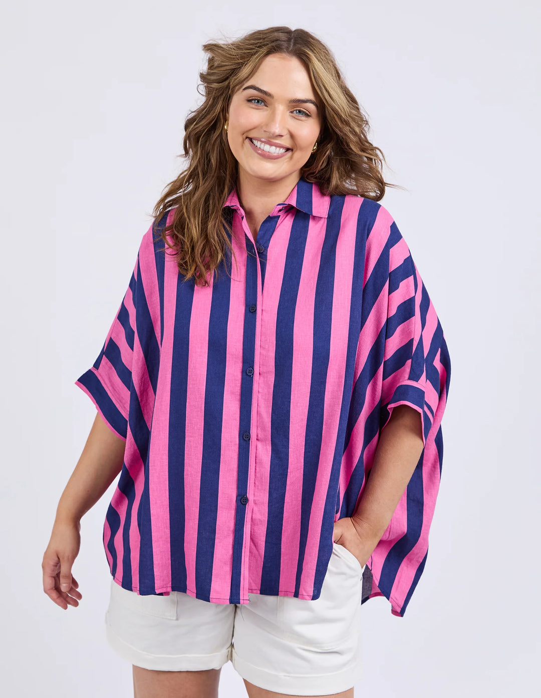 Elm Palermo Stripe Shirt - Pink & Blue