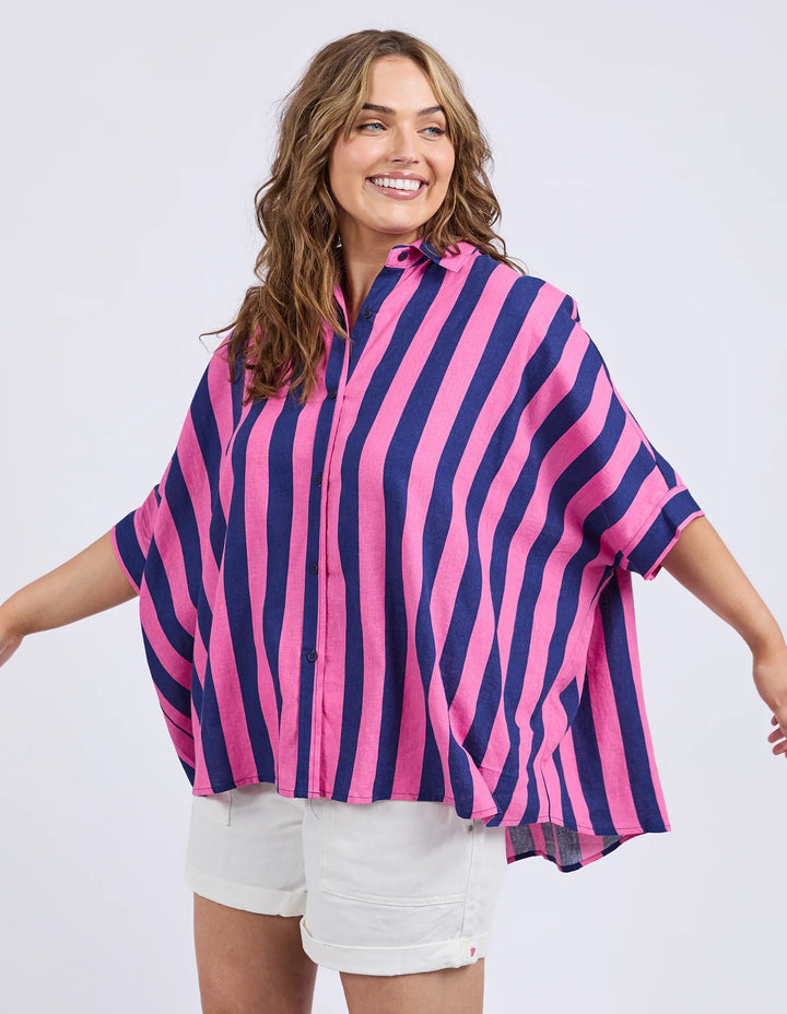 Elm Palermo Stripe Shirt - Pink & Blue