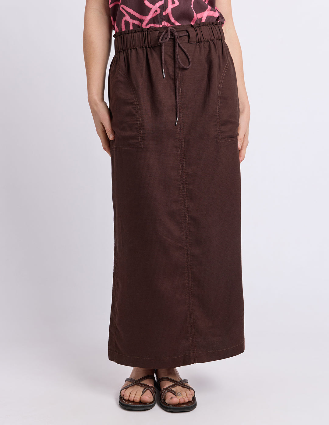 Mila Utility Skirt - Chocolate