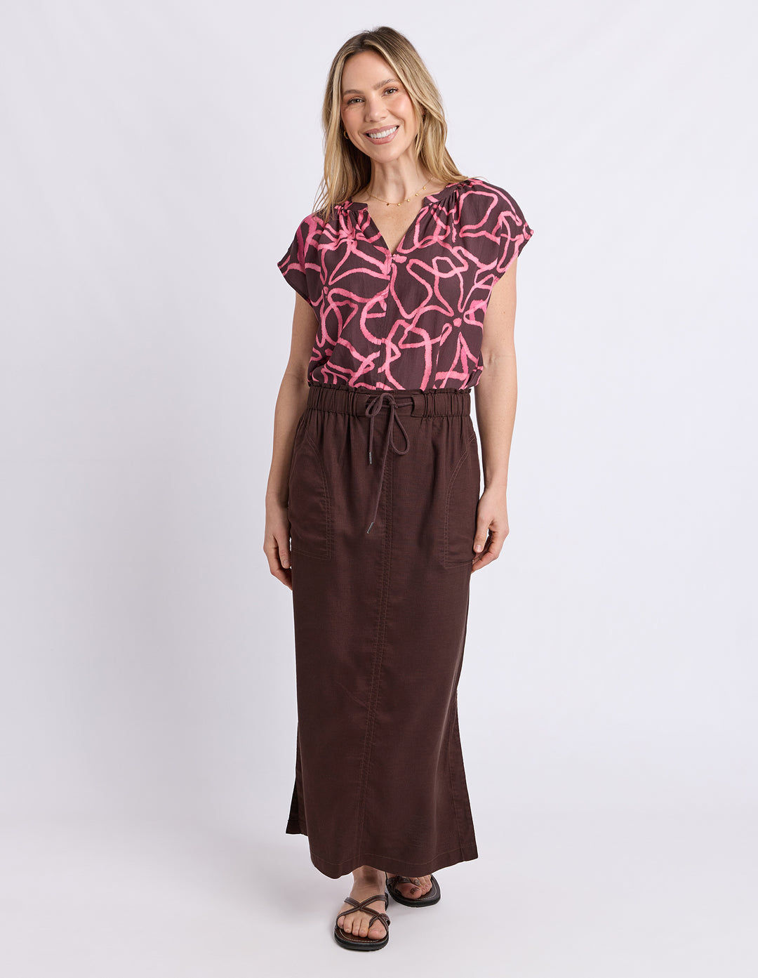 Mila Utility Skirt - Chocolate