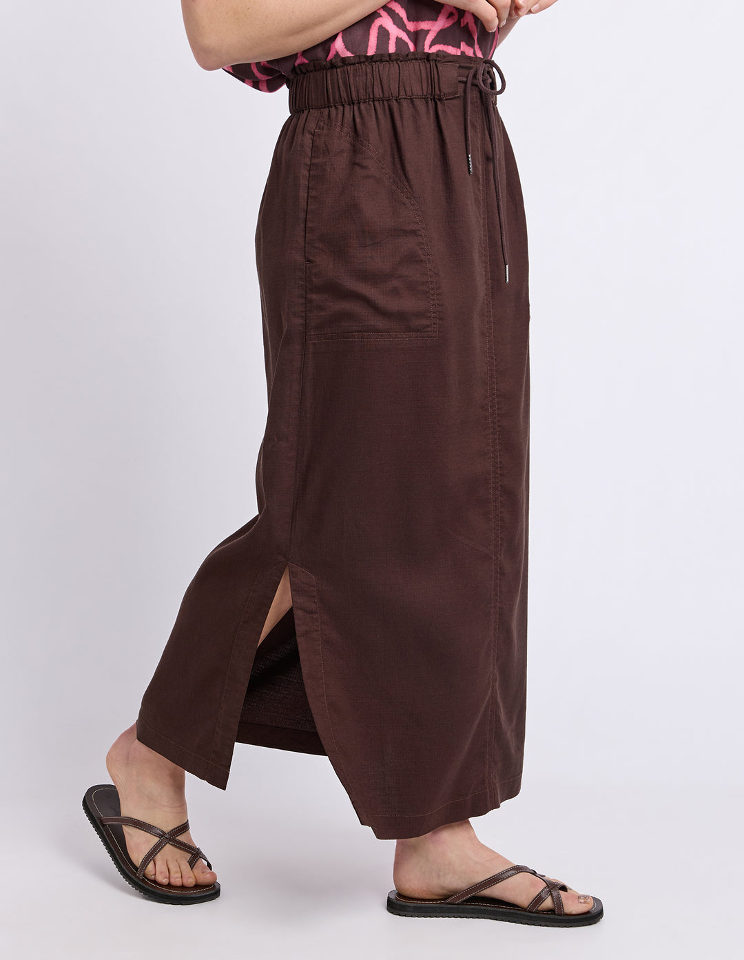 Mila Utility Skirt - Chocolate