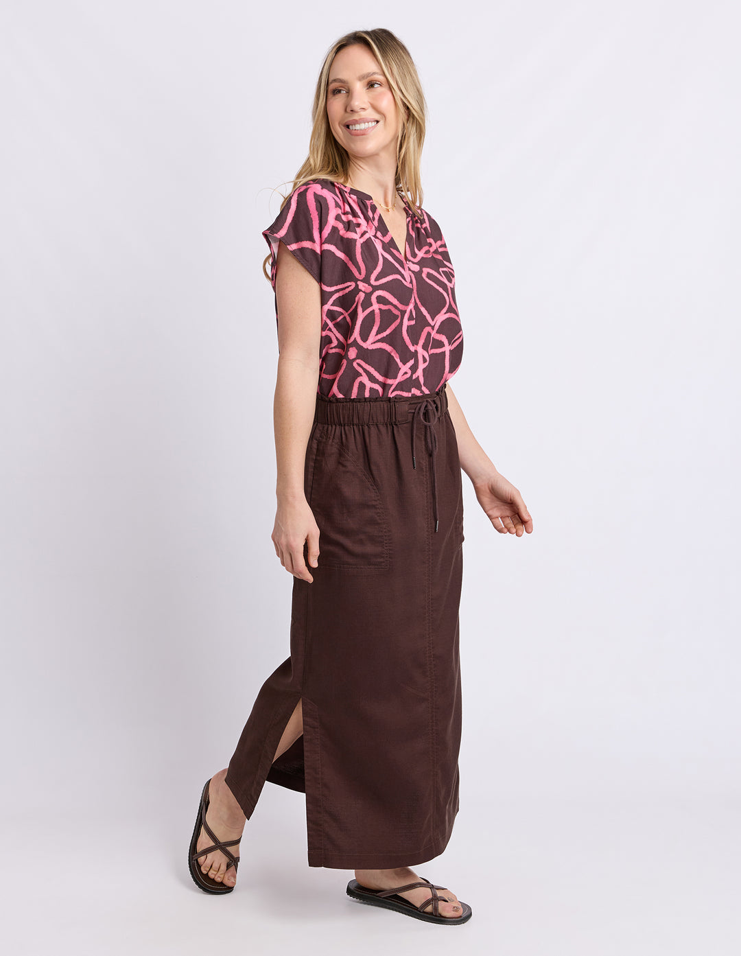 Mila Utility Skirt - Chocolate