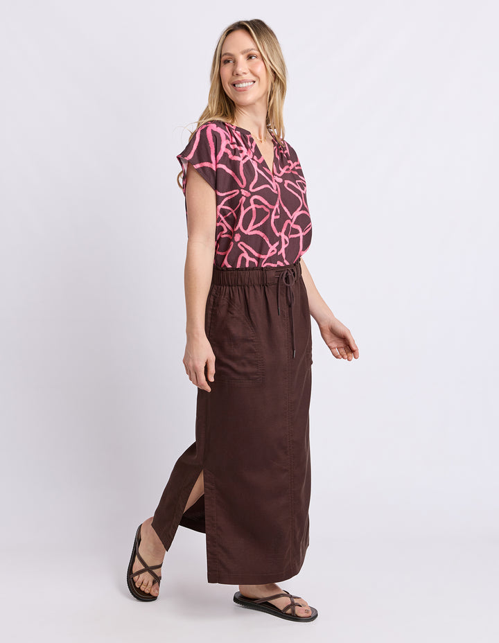 Mila Utility Skirt - Chocolate
