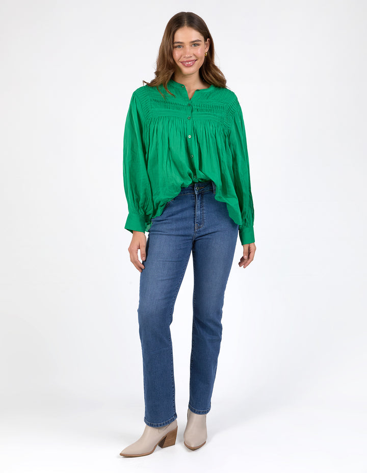 Elm Montana Blouse - Pine Green