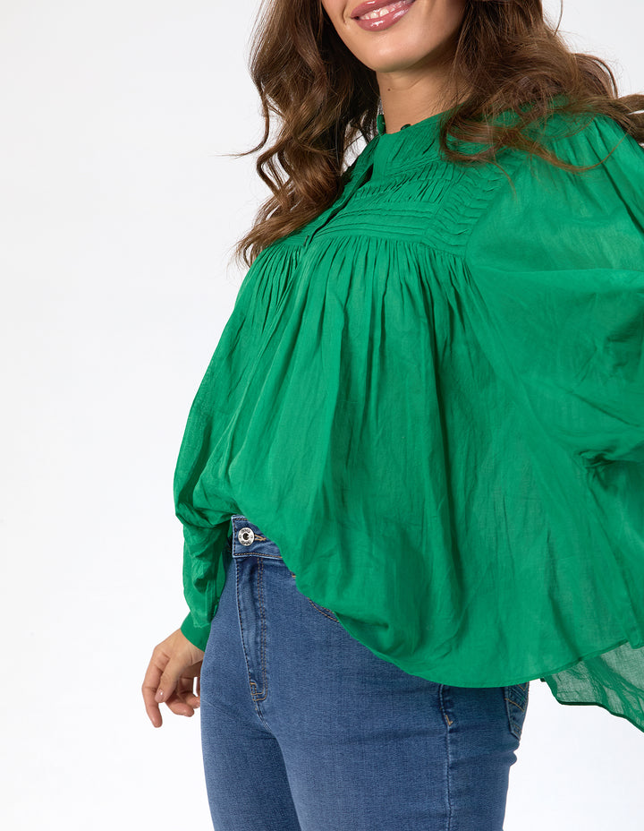 Elm Montana Blouse - Pine Green