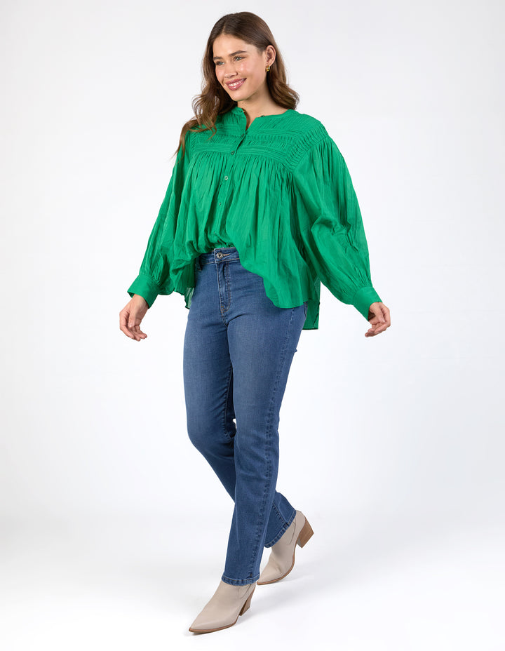 Elm Montana Blouse - Pine Green