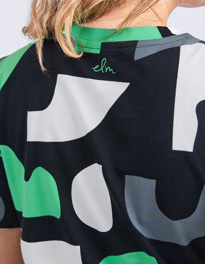 Elm Stijl Dress- Abstract Yardage Print