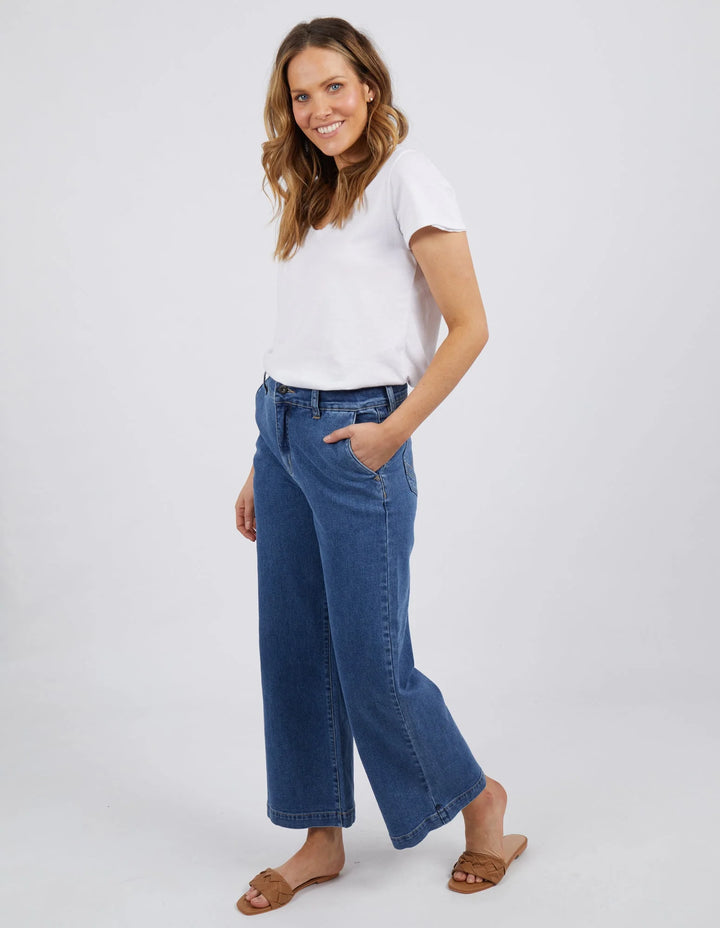 Izzy Wide Leg Jean -Dark Blue