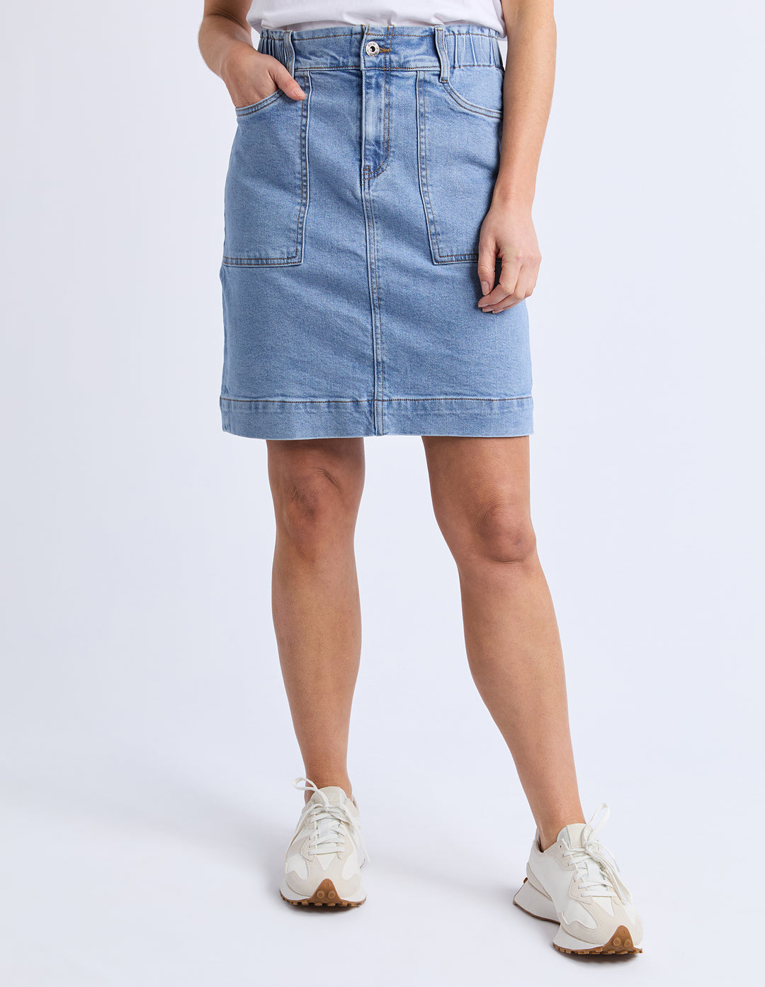 Elm Atlas Denim Skirt - Blue