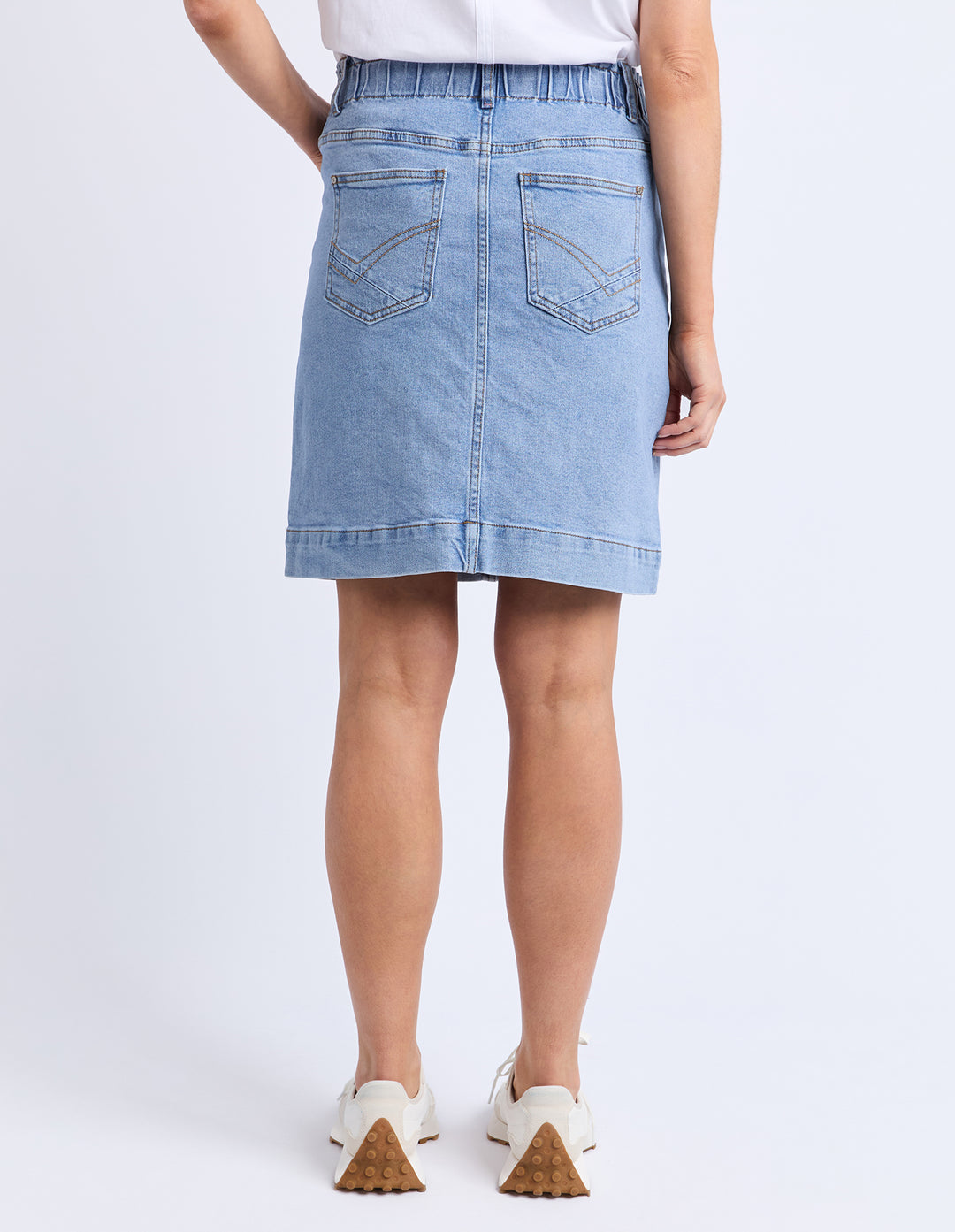 Elm Atlas Denim Skirt - Blue