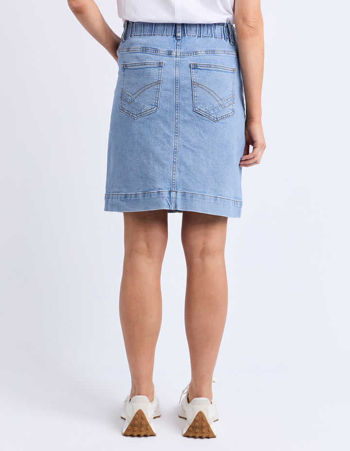 Elm Atlas Denim Skirt - Blue