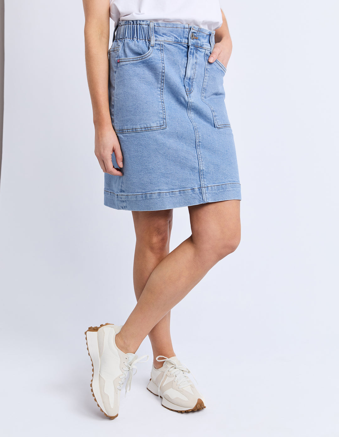 Elm Atlas Denim Skirt - Blue