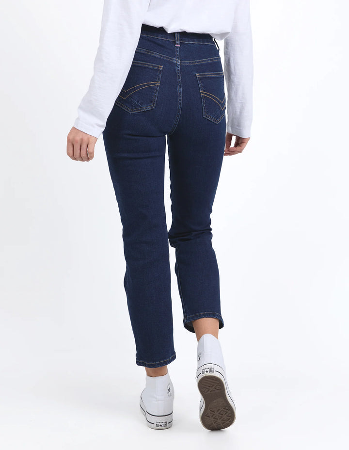 Elm Ada Straight Leg Jean - Dark Blue Wash