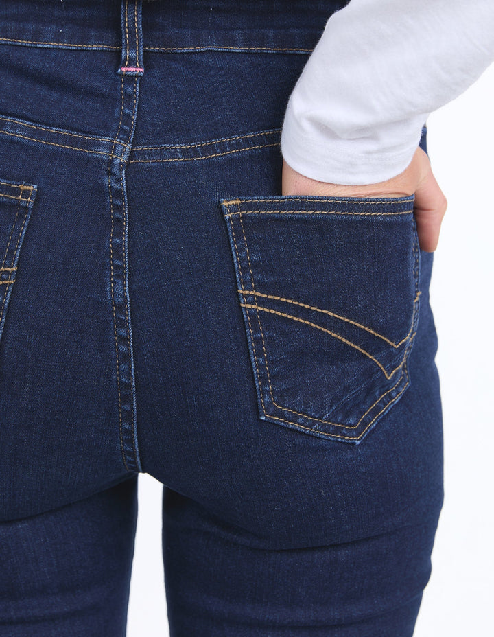 Elm Ada Straight Leg Jean - Dark Blue Wash