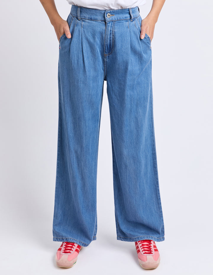 Blaire Denim Pant - Mid Blule Wash